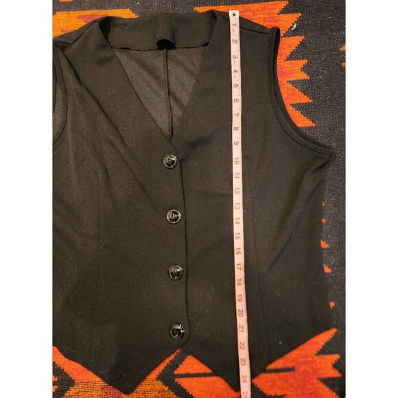 NEW Women's Black Button-Up Vest XXL 98% Polyester 5% Spandex Tailored Fit. - Picture 7 of 8